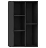 VidaXL Boekenkast/dressoir 50x25x80 cm bewerkt hout zwart