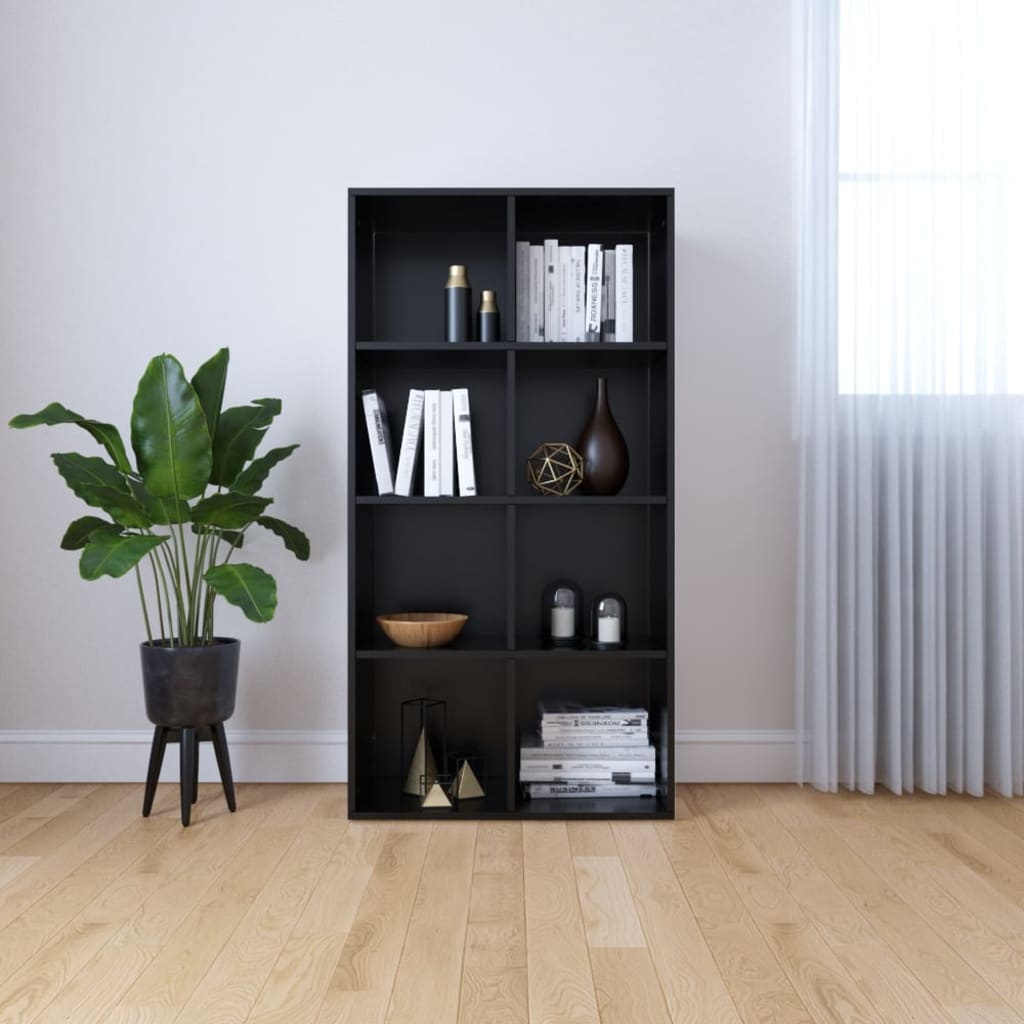 VidaXL Boekenkast/dressoir 66x30x130 cm bewerkt hout zwart