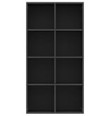 VidaXL Boekenkast/dressoir 66x30x130 cm bewerkt hout zwart