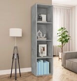 VidaXL Boekenkast/tv-meubel 36x30x143 cm bewerkt hout betongrijs
