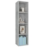 VidaXL Boekenkast/tv-meubel 36x30x143 cm bewerkt hout betongrijs