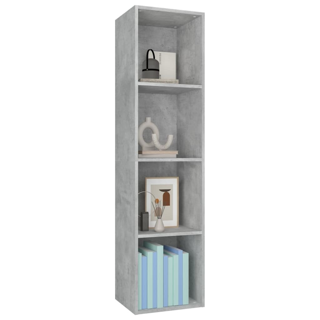 VidaXL Boekenkast/tv-meubel 36x30x143 cm bewerkt hout betongrijs
