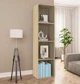 VidaXL Boekenkast/tv-meubel 36x30x143cm bewerkt hout sonoma eikenkleur