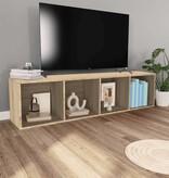 VidaXL Boekenkast/tv-meubel 36x30x143cm bewerkt hout sonoma eikenkleur