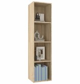 VidaXL Boekenkast/tv-meubel 36x30x143cm bewerkt hout sonoma eikenkleur