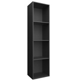 VidaXL Boekenkast/tv-meubel 36x30x143 cm bewerkt hout zwart