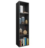 VidaXL Boekenkast/tv-meubel 36x30x143 cm bewerkt hout zwart