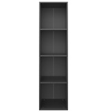 VidaXL Boekenkast/tv-meubel 36x30x143 cm bewerkt hout zwart