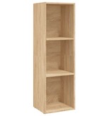 VidaXL Boekenkast/tv-meubel 36x30x114cm bewerkt hout sonoma eikenkleur