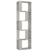 VidaXL Boekenkast/kamerscherm 45x24x159 cm bewerkt hout betongrijs