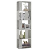 VidaXL Boekenkast/kamerscherm 45x24x159 cm bewerkt hout betongrijs