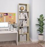 VidaXL Boekenkast/kamerscherm 45x24x159 cm bewerkt hout sonoma eiken