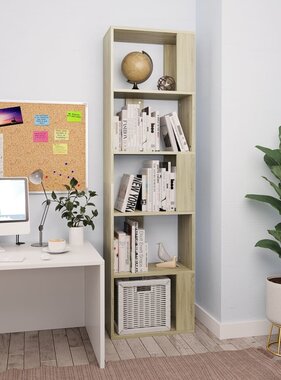 VidaXL Boekenkast/kamerscherm 45x24x159 cm bewerkt hout sonoma eiken