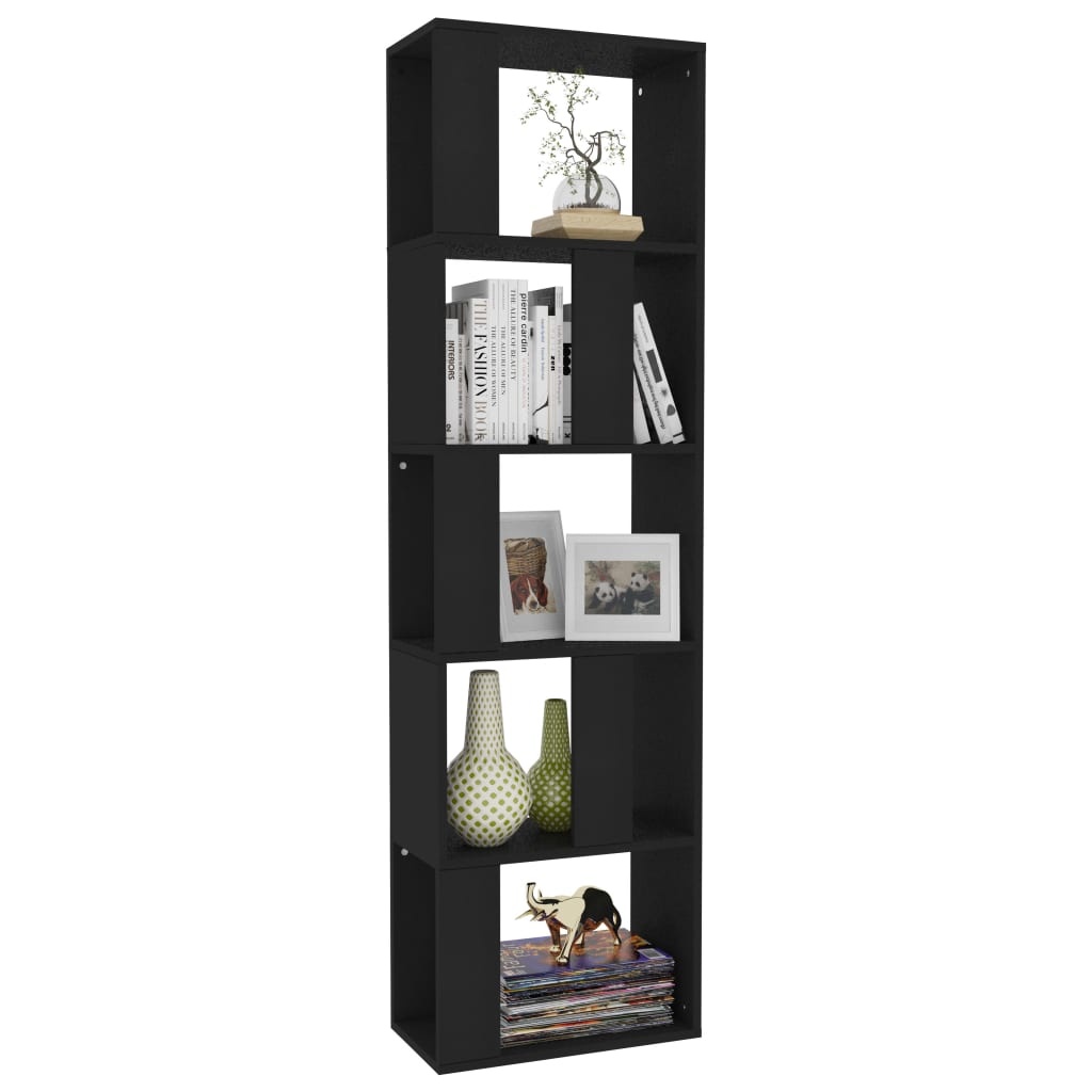 VidaXL Boekenkast/kamerscherm 45x24x159 cm bewerkt hout zwart