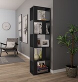 VidaXL Boekenkast/kamerscherm 45x24x159 cm bewerkt hout zwart