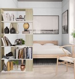 VidaXL Boekenkast/kamerscherm 80x24x159 cm wit en sonoma eikenkleurig