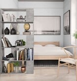 VidaXL Boekenkast/kamerscherm 80x24x159 cm bewerkt hout betongrijs