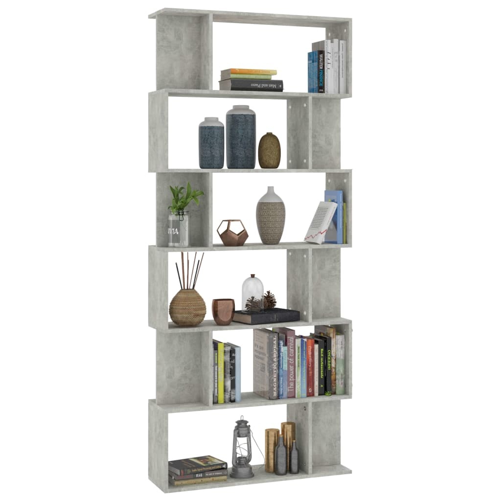 VidaXL Boekenkast / kamerscherm 80x24x192 cm bewerkt hout betongrijs