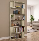 VidaXL Boekenkast/kamerscherm 80x24x192 cm spaanplaat sonoma eiken