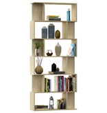 VidaXL Boekenkast/kamerscherm 80x24x192 cm spaanplaat sonoma eiken