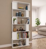 VidaXL Boekenkast/kamerscherm 80x24x192 cm spaanplaat wit