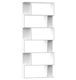 VidaXL Boekenkast/kamerscherm 80x24x192 cm spaanplaat wit