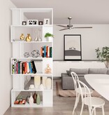 VidaXL Boekenkast/kamerscherm 80x24x192 cm spaanplaat wit