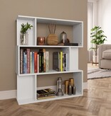 VidaXL Boekenkast/kamerscherm 80x24x96 cm bewerkt hout wit