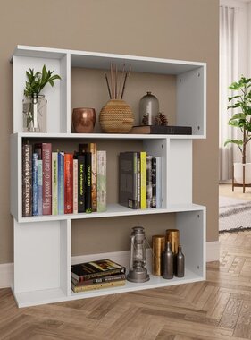 VidaXL Boekenkast/kamerscherm 80x24x96 cm bewerkt hout wit