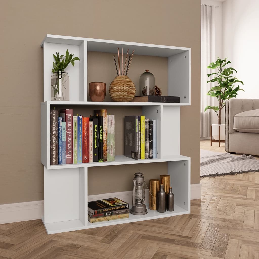 VidaXL Boekenkast/kamerscherm 80x24x96 cm bewerkt hout wit