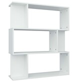 VidaXL Boekenkast/kamerscherm 80x24x96 cm bewerkt hout wit