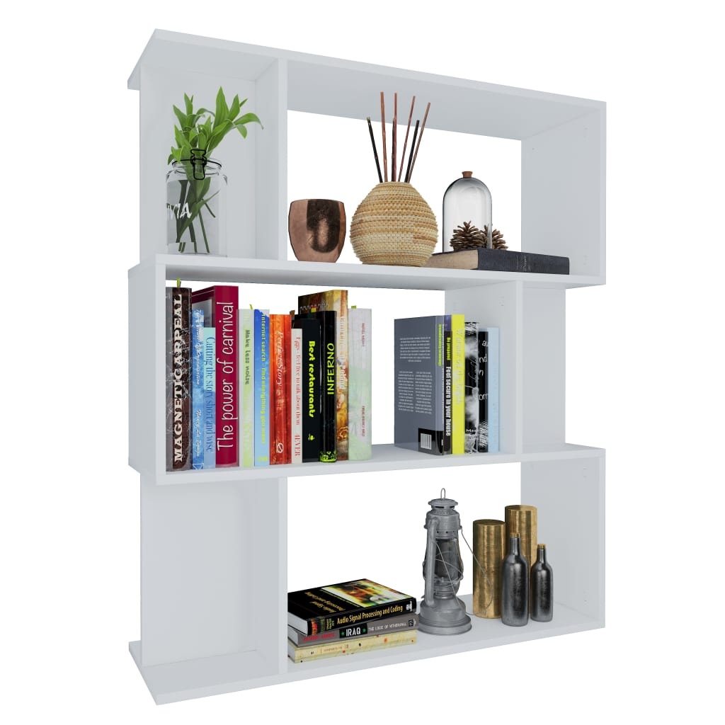 VidaXL Boekenkast/kamerscherm 80x24x96 cm bewerkt hout wit