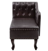 VidaXL Chaise longue kunstleer donkerbruin