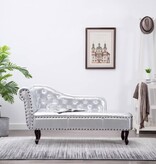 VidaXL Chaise longue kunstleer zilverkleurig