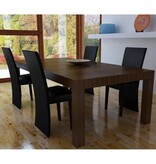 VidaXL Eetkamerstoelen 4 st kunstleer zwart