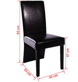 VidaXL Eetkamerstoelen 4 st kunstleer zwart