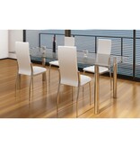 VidaXL Eetkamerstoelen 4 st kunstleer wit