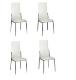 VidaXL Eetkamerstoelen 4 st kunstleer wit