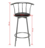 VidaXL Barstoelen 2 st kunstleer zwart