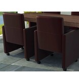 VidaXL Eetkamerstoelen 2 st kunstleer bruin