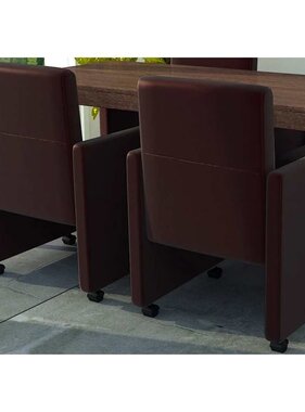 VidaXL Eetkamerstoelen 2 st kunstleer bruin