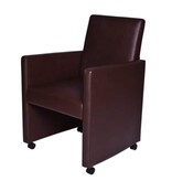 VidaXL Eetkamerstoelen 2 st kunstleer bruin