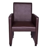 VidaXL Eetkamerstoelen 2 st kunstleer bruin