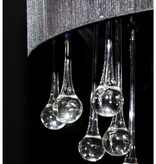 VidaXL Kroonlucht met 85 kristallen zwart