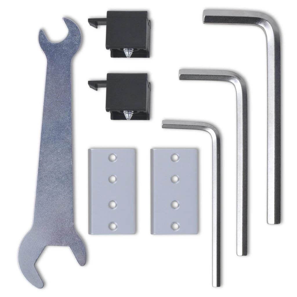 VidaXL Schuifdeur 178 cm glas en aluminium zilverkleurig