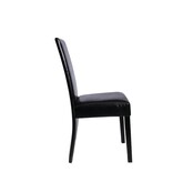 VidaXL Eetkamerstoelen 2 st kunstleer zwart