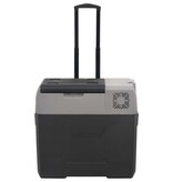 VidaXL Koelbox met wielen en handvat 50 L polypropeen zwart en grijs