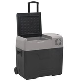 VidaXL Koelbox met wielen en handvat 50 L polypropeen zwart en grijs
