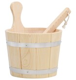 VidaXL Saunaset emmer en lepel massief grenenhout