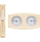 VidaXL Saunaset 2-in1 hygrothermograaf en zandloper massief grenenhout